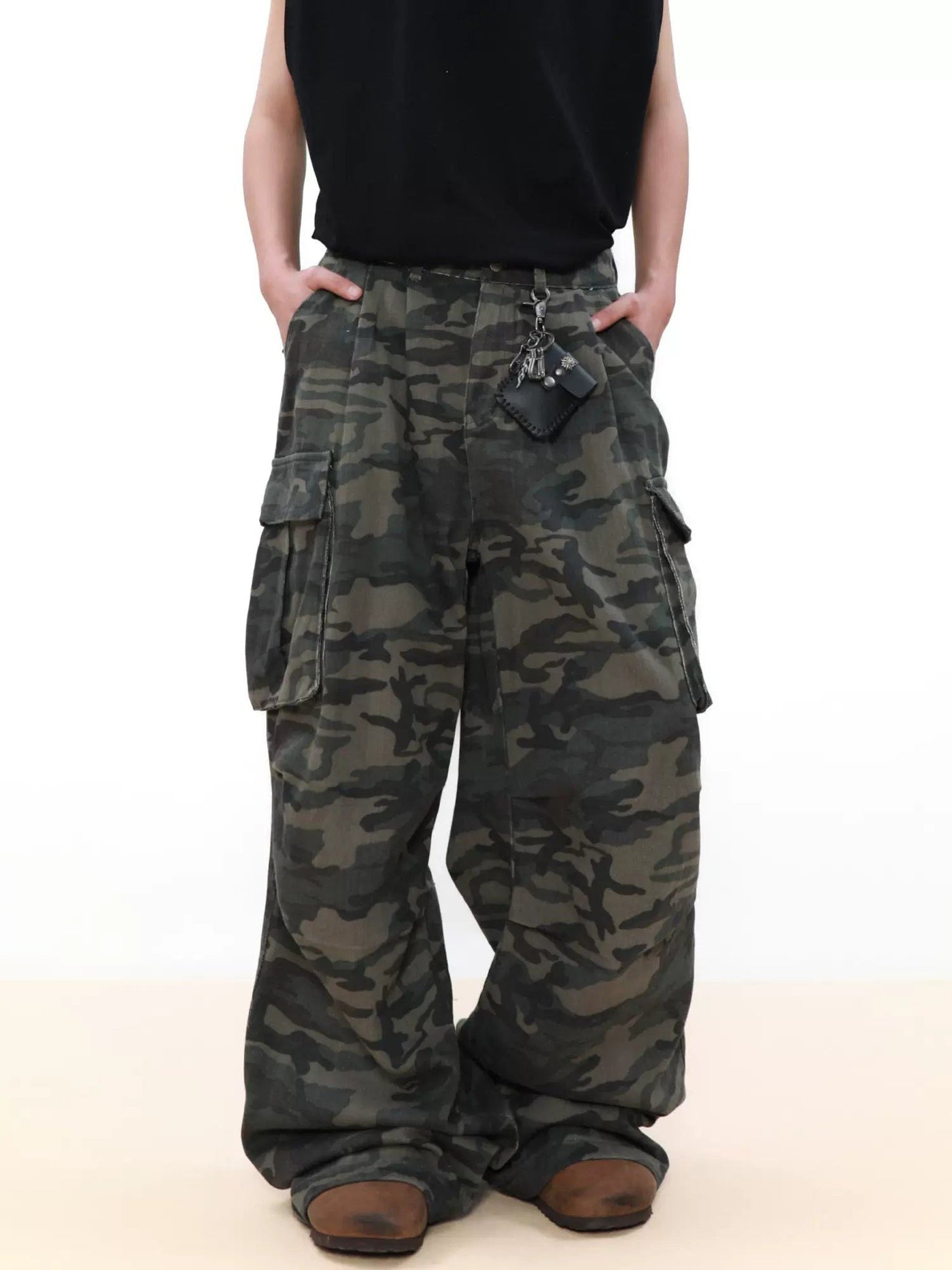 Loose Camouflage Cargo Style Jeans Korean Street Fashion Jeans By Mr Nearly Shop Online at OH Vault