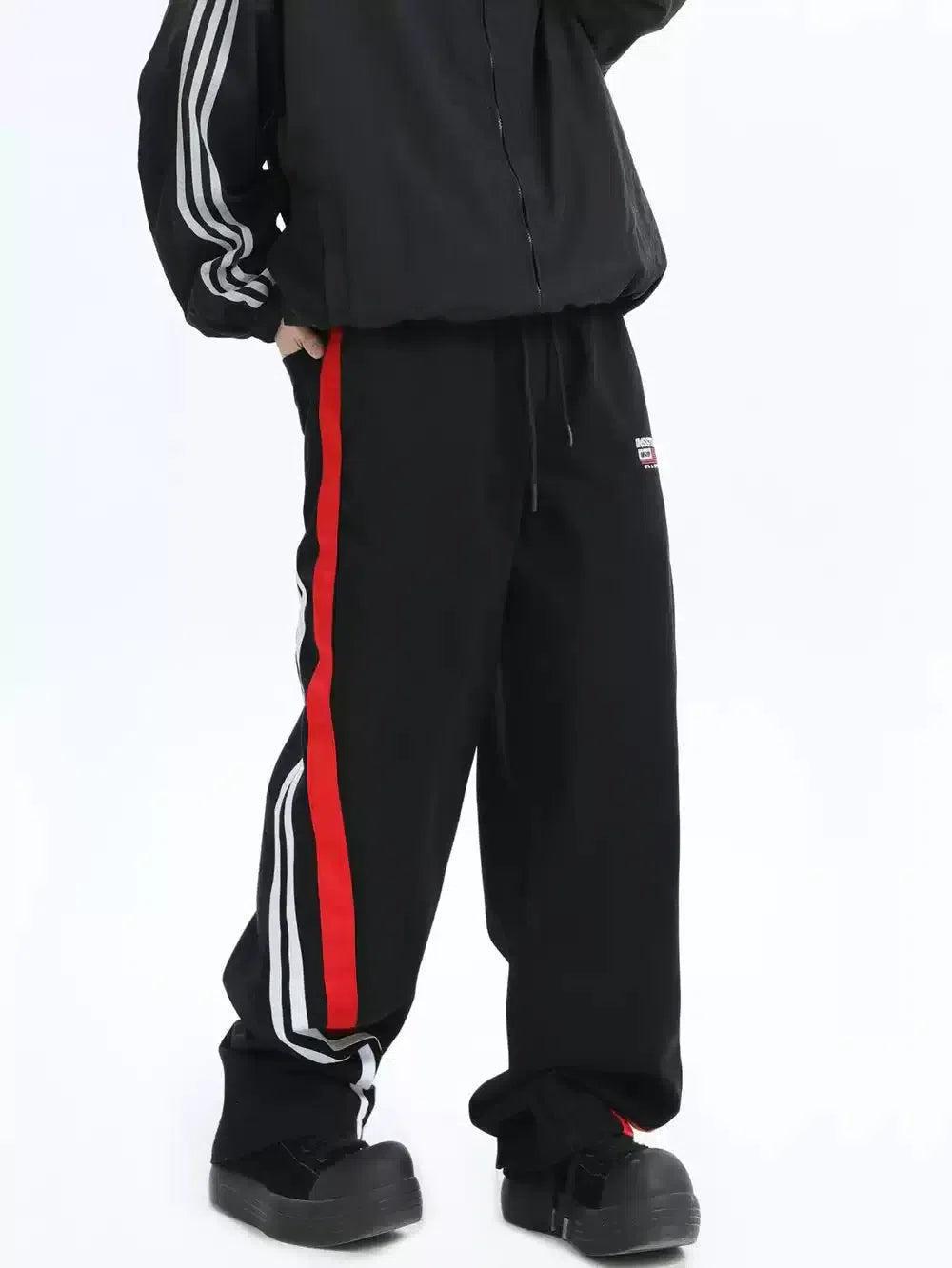 Drawstring Ribbon Spliced Sweatpants Korean Street Fashion Pants By INS Korea Shop Online at OH Vault