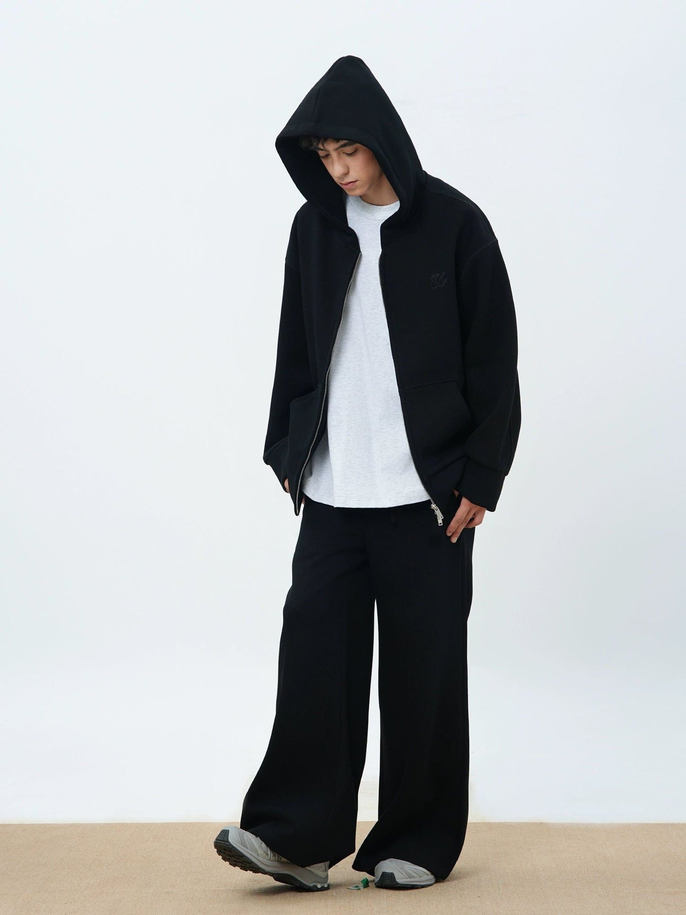 Drawstring Comfty Wide Leg Sweatpants Korean Street Fashion Pants By Jump Next Shop Online at OH Vault