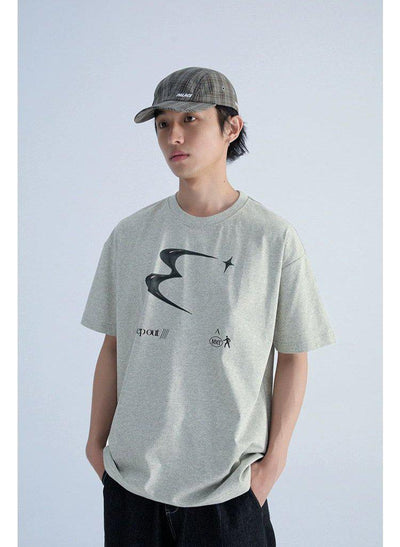 Logo Print Minimal T-Shirt Korean Street Fashion T-Shirt By Mentmate Shop Online at OH Vault