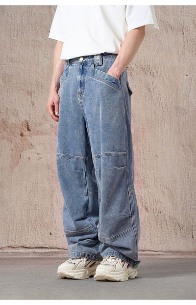 Washed Wide Pocket Jeans Korean Street Fashion Jeans By BE Just Hug Shop Online at OH Vault