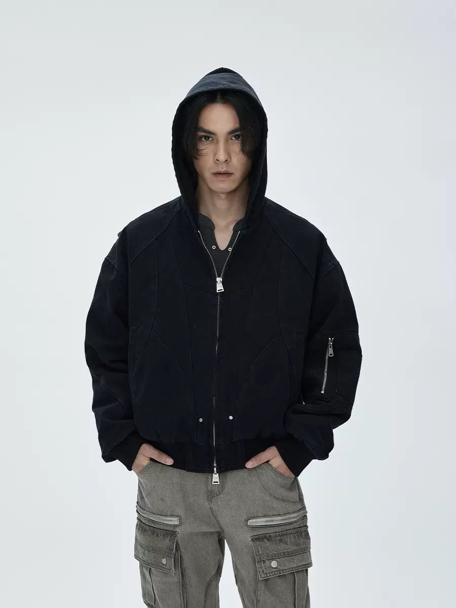 Multi-Seam Hooded Jacket Korean Street Fashion Jacket By CATSSTAC Shop Online at OH Vault