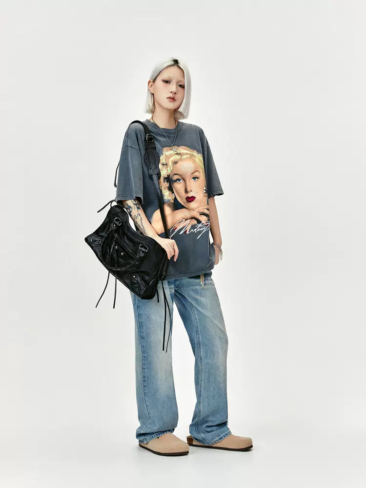 Marilyn Monroe Graphic T-Shirt Korean Street Fashion T-Shirt By Made Extreme Shop Online at OH Vault