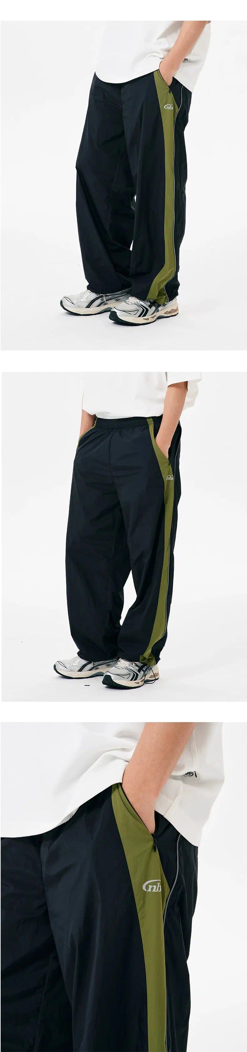 Spliced Side Track Pants Korean Street Fashion Pants By Nothing But Chill Shop Online at OH Vault