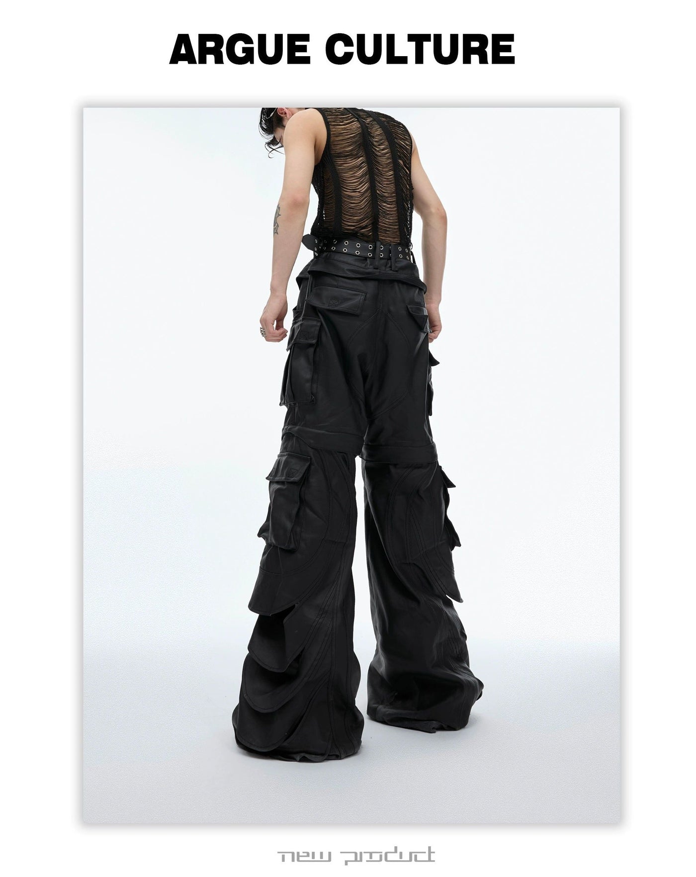 High-Waisted Structured Cargo Pants Korean Street Fashion Pants By Argue Culture Shop Online at OH Vault