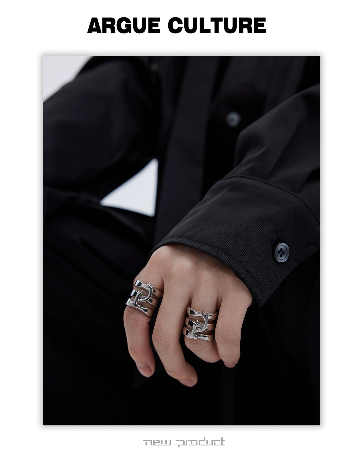 Letter Logo Claw Ring Korean Street Fashion Ring By Argue Culture Shop Online at OH Vault