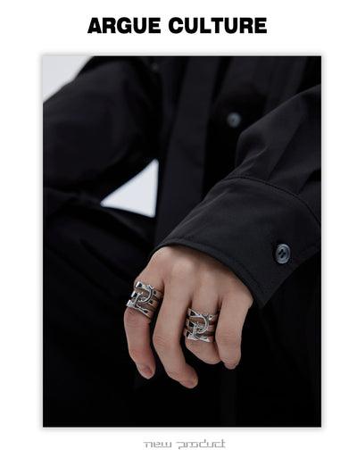 Letter Logo Claw Ring Korean Street Fashion Ring By Argue Culture Shop Online at OH Vault