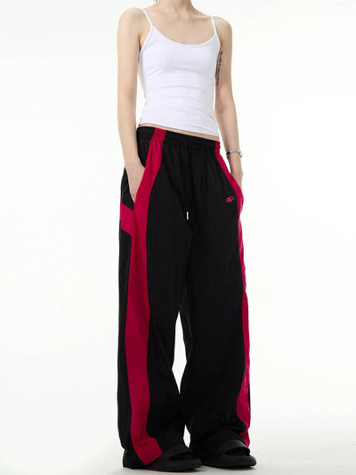 Contrast Bar Line Sweatpants Korean Street Fashion Pants By Mad Witch Shop Online at OH Vault