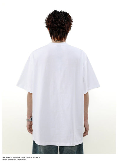 Abstract Figure Print T-Shirt Korean Street Fashion T-Shirt By Mr Nearly Shop Online at OH Vault