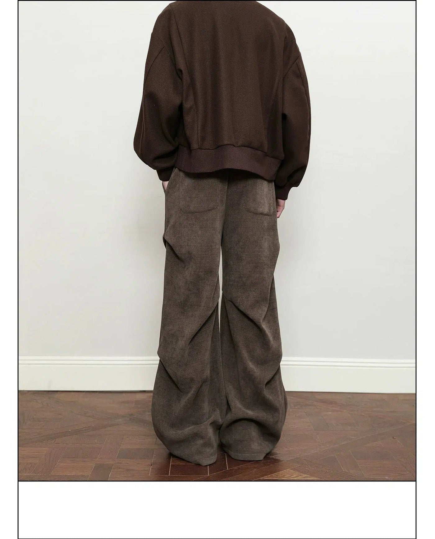 Pleated Corduroy Flared Pants Korean Street Fashion Pants By A PUEE Shop Online at OH Vault