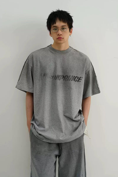 Grunge Print Washed T-Shirt Korean Street Fashion T-Shirt By Mason Prince Shop Online at OH Vault