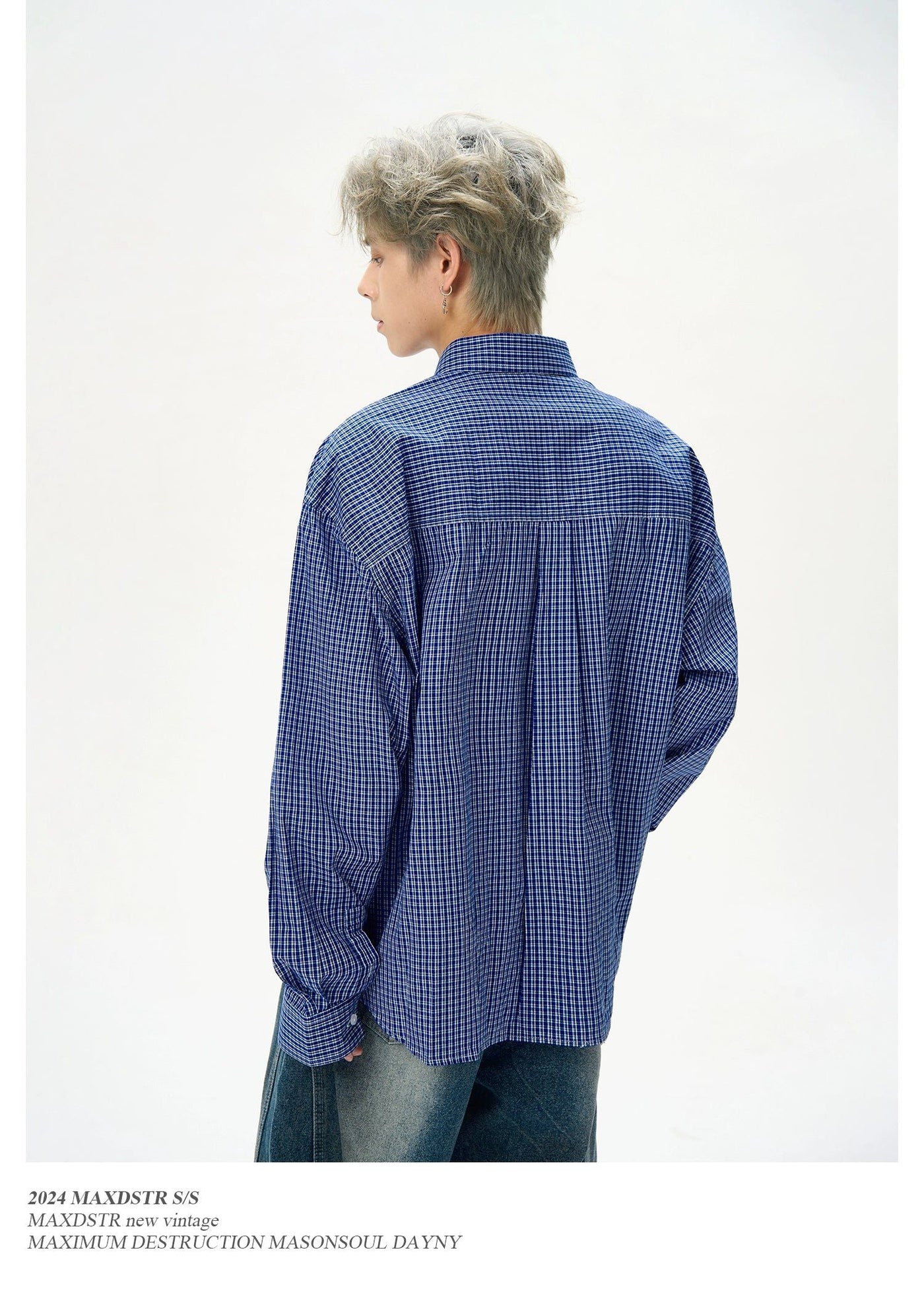 Thin Checkered Shirt Korean Street Fashion Shirt By MaxDstr Shop Online at OH Vault