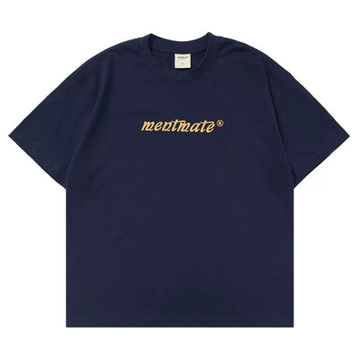 Contrast Logo Print T-Shirt Korean Street Fashion T-Shirt By Mentmate Shop Online at OH Vault