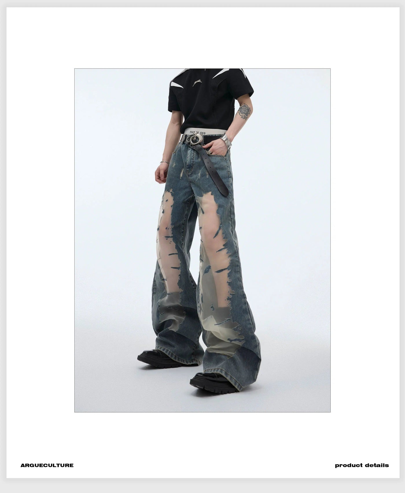 See Through Area Jeans Korean Street Fashion Jeans By Argue Culture Shop Online at OH Vault