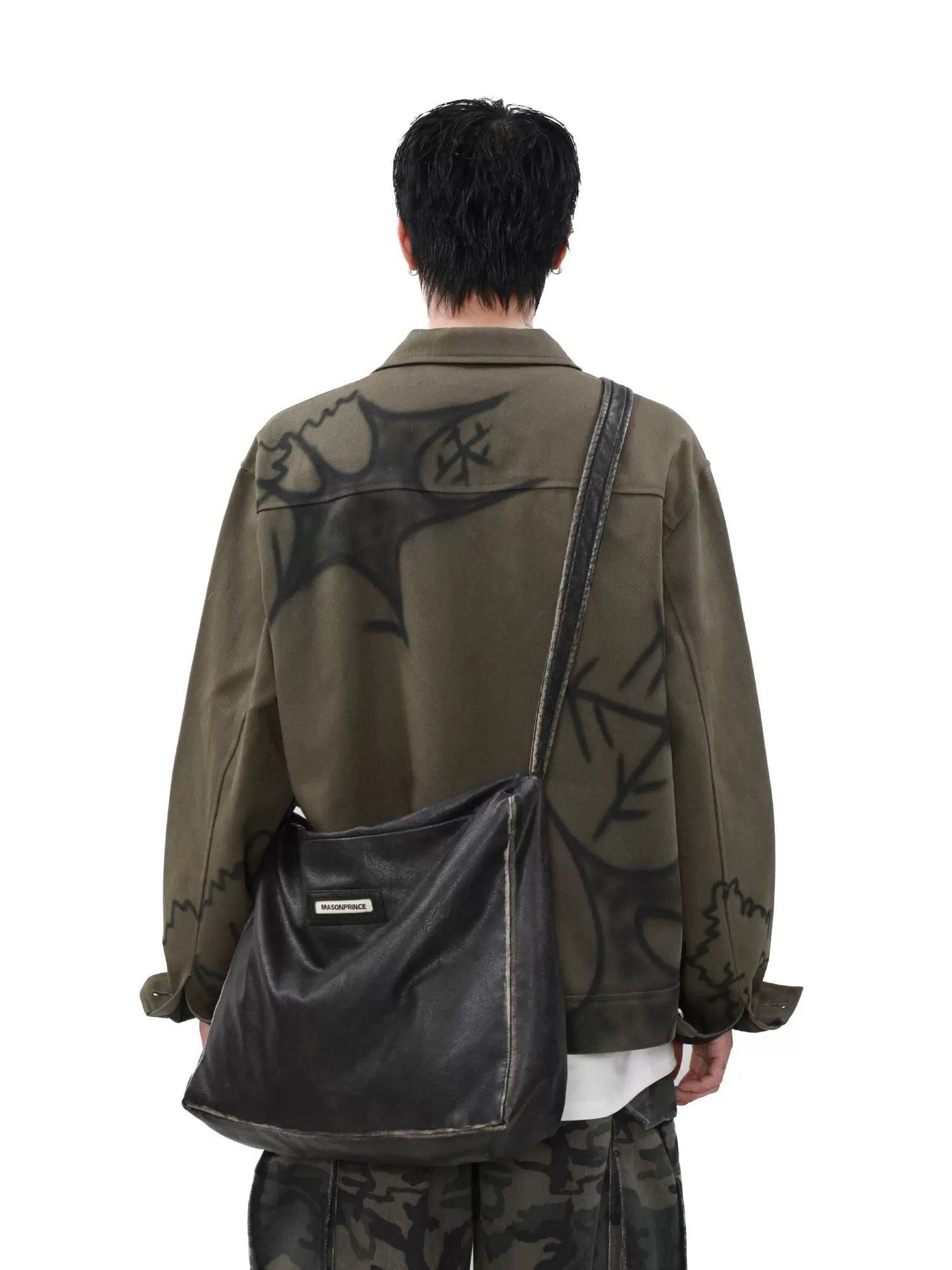 Graffiti Paints Zippered Jacket Korean Street Fashion Jacket By Mr Nearly Shop Online at OH Vault