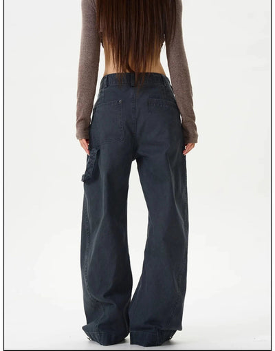 Fold Pleats Sickle-Shape Pants Korean Street Fashion Pants By 77Flight Shop Online at OH Vault