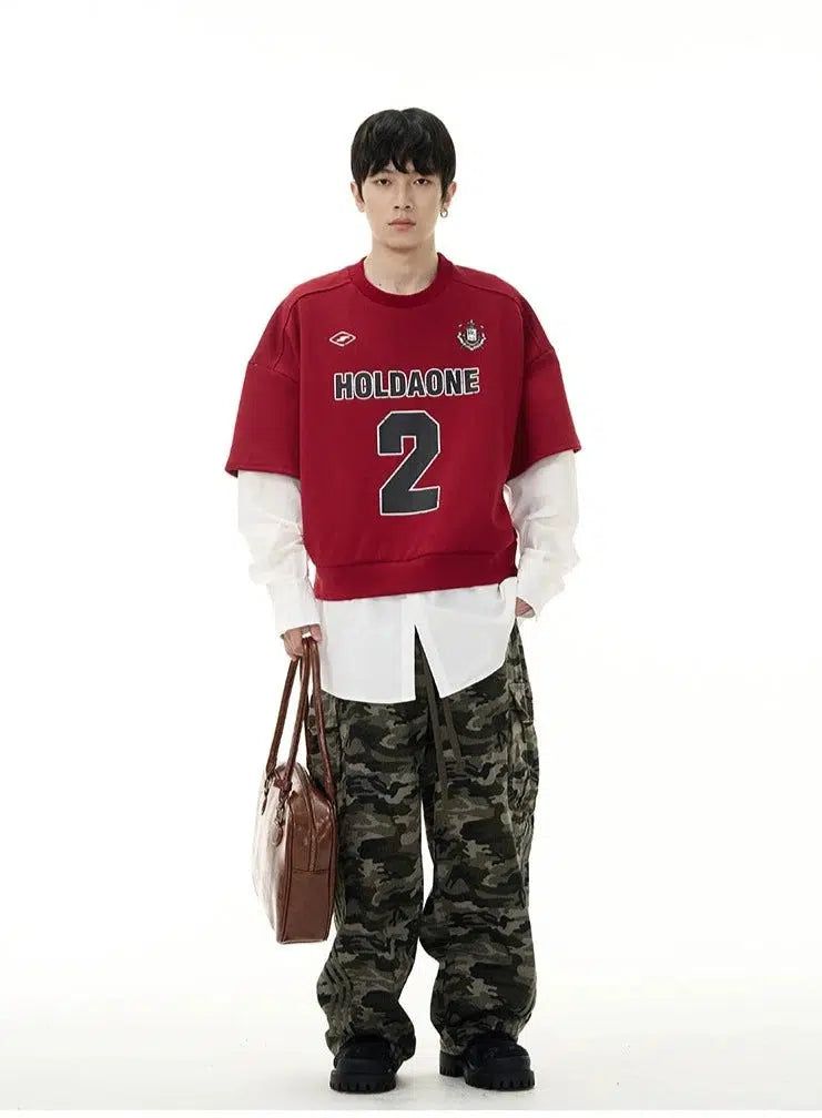 Three-Bar Camo Cargo Pants Korean Street Fashion Pants By 77Flight Shop Online at OH Vault