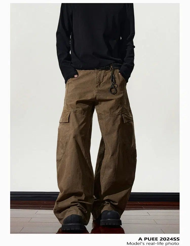 Big Pocket Machete Cargo Pants Korean Street Fashion Pants By A PUEE Shop Online at OH Vault