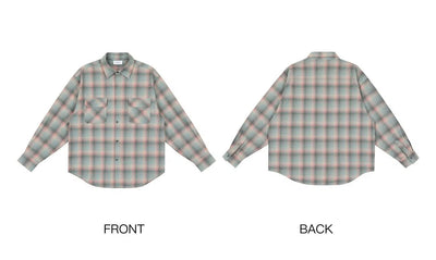 Dust Plaid Buttoned Shirt Korean Street Fashion Shirt By Lost CTRL Shop Online at OH Vault