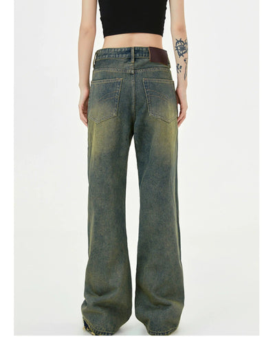 Gradient Rust Washed Jeans Korean Street Fashion Jeans By Made Extreme Shop Online at OH Vault