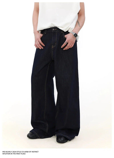 Wide Loose Fit Jeans Korean Street Fashion Jeans By Mr Nearly Shop Online at OH Vault