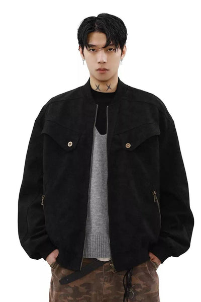 Structured Multi-Zipped Jacket Korean Street Fashion Jacket By Mr Nearly Shop Online at OH Vault