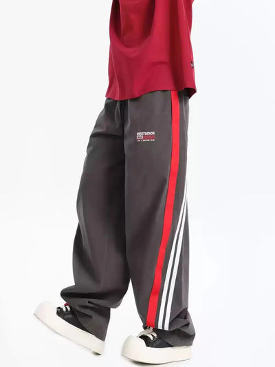 Drawstring Ribbon Spliced Sweatpants Korean Street Fashion Pants By INS Korea Shop Online at OH Vault