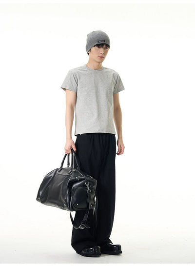 Clean Fit Loose Wide Pants Korean Street Fashion Pants By 77Flight Shop Online at OH Vault