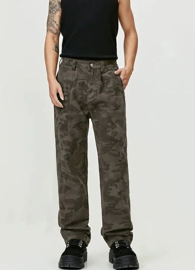 Camouflage Slim Fit Pants Korean Street Fashion Pants By Made Extreme Shop Online at OH Vault