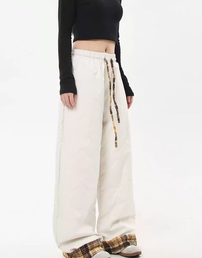 Plaid Garter and Splice Pants Korean Street Fashion Pants By Blacklists Shop Online at OH Vault