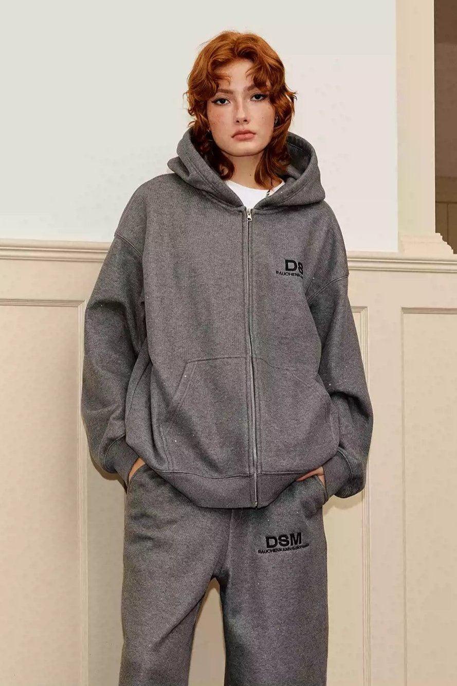 Kangaroo Pocket Comfty Hoodie & Sweatpants Set Korean Street Fashion Clothing Set By Donsmoke Shop Online at OH Vault