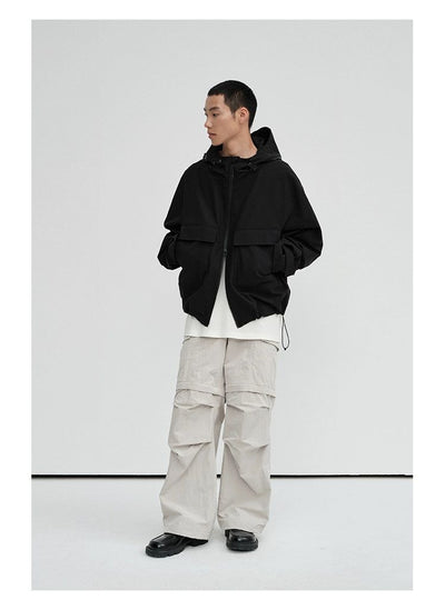 Front Pocket Utility Hooded Jacket Korean Street Fashion Jacket By NANS Shop Online at OH Vault