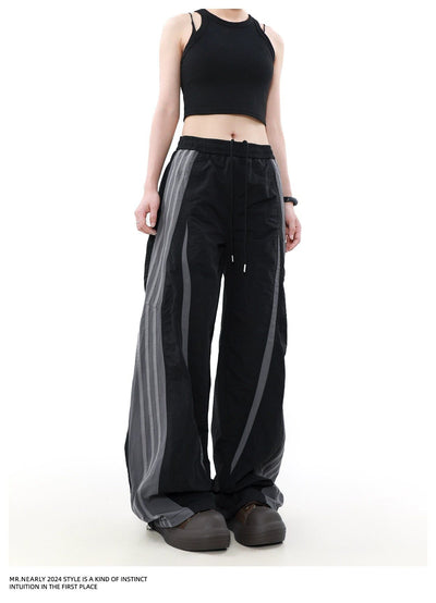 Side Stripes Stitched Contrast Track Pants Korean Street Fashion Pants By Mr Nearly Shop Online at OH Vault