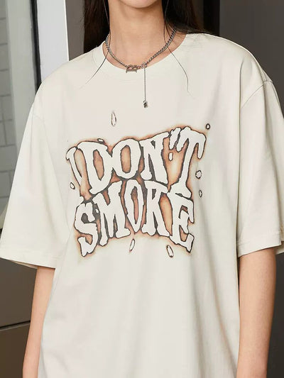 Smoky Logo Long Sleeve T-Shirt Korean Street Fashion T-Shirt By Donsmoke Shop Online at OH Vault