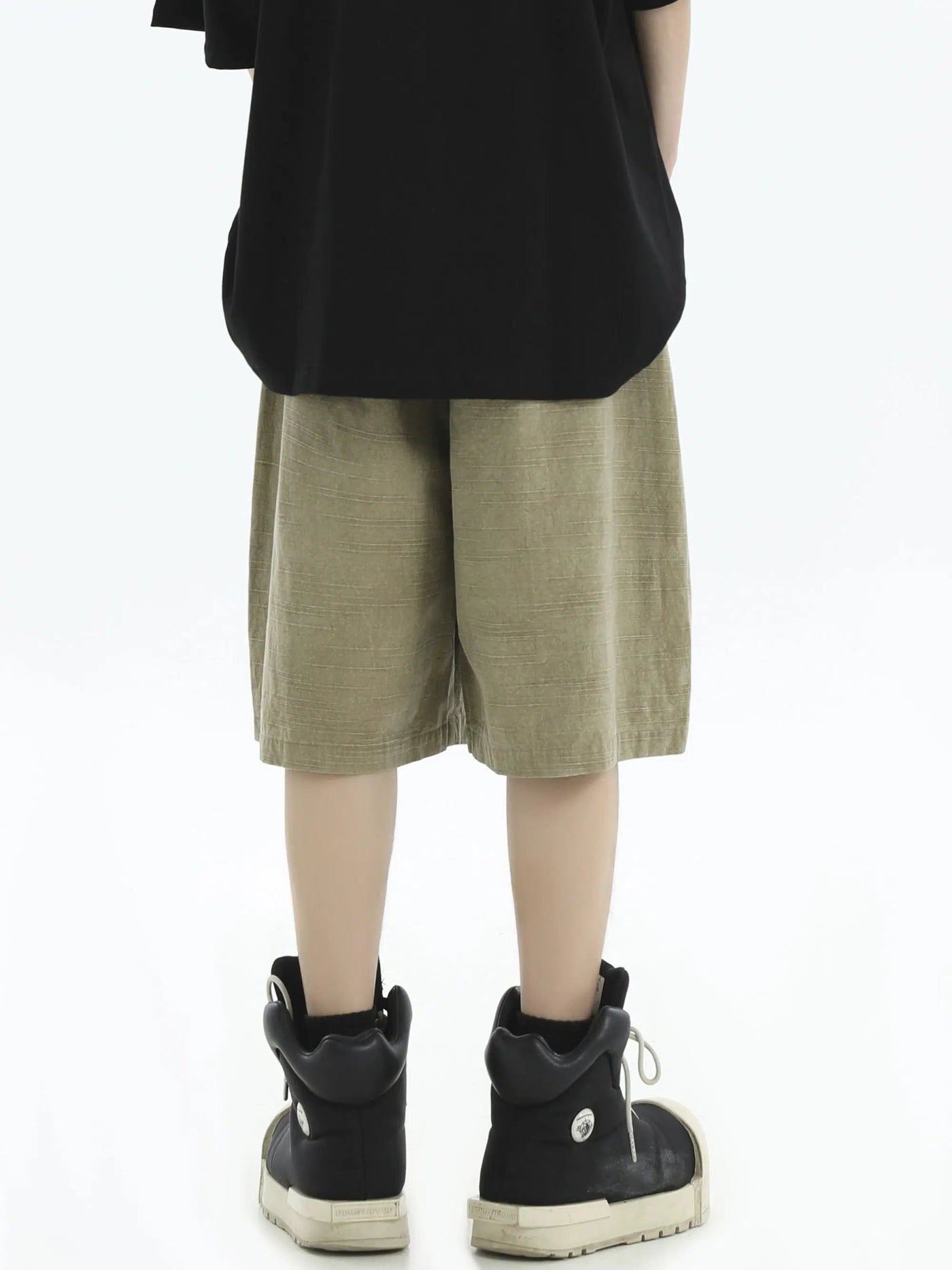 Washed Minimal Logo Shorts Korean Street Fashion Shorts By INS Korea Shop Online at OH Vault