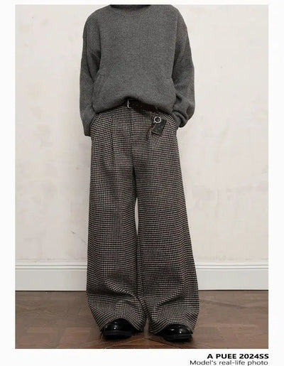 Casual Houndstooth Pants Korean Street Fashion Pants By A PUEE Shop Online at OH Vault