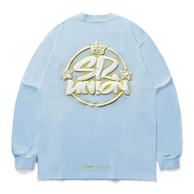 Glowing Graffiti Graphic Crewneck Korean Street Fashion Crewneck By Remedy Shop Online at OH Vault