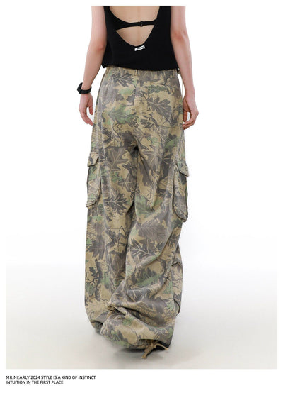 Knot String Camo Cargo Pants Korean Street Fashion Pants By Mr Nearly Shop Online at OH Vault