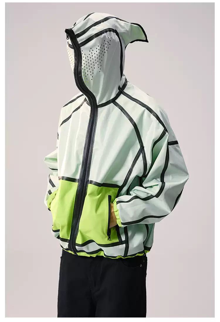 Reversible Futuristic Zippered Jacket Korean Street Fashion Jacket By Remedy Shop Online at OH Vault