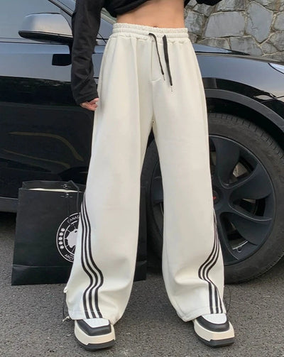 Diagonal Striped Lines Sweatpants Korean Street Fashion Pants By Poikilotherm Shop Online at OH Vault