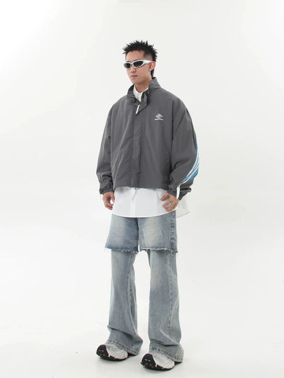 Functional Three-Bar Windbreaker Jacket Korean Street Fashion Jacket By Blacklists Shop Online at OH Vault