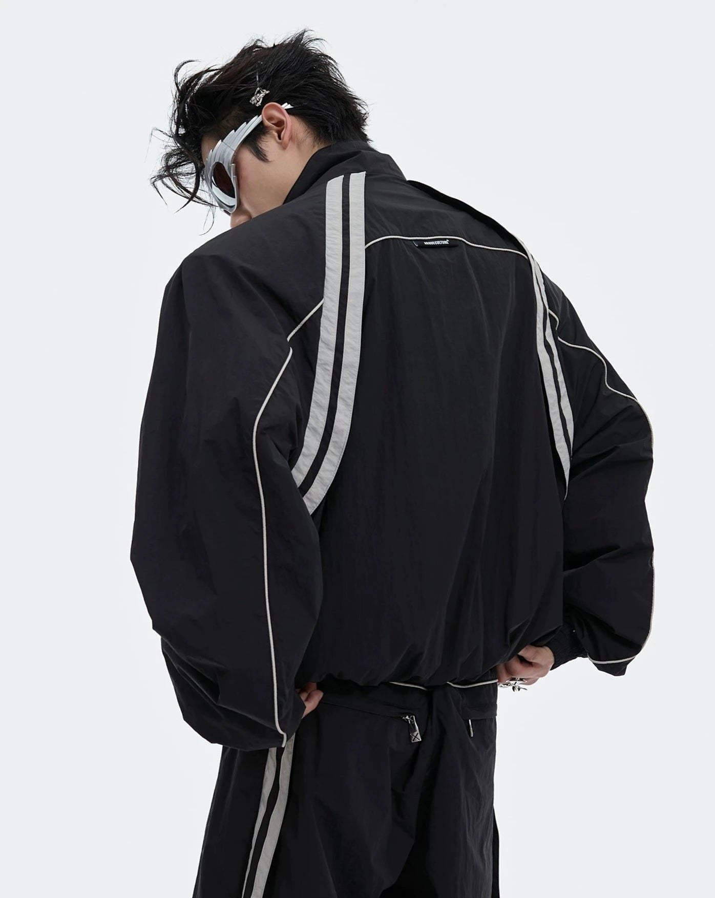 Athleisure Contrast Jacket & Track Pants Set Korean Street Fashion Clothing Set By Argue Culture Shop Online at OH Vault