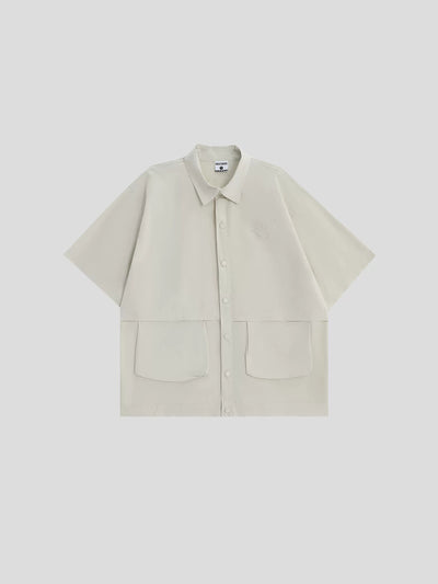 Wide Front Pocket Shirt Korean Street Fashion Shirt By INS Korea Shop Online at OH Vault