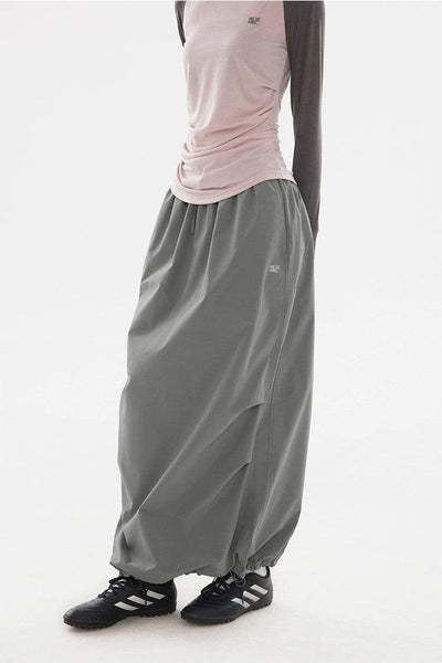 Plain Color Long Nylon Skirt Korean Street Fashion Skirt By Crying Center Shop Online at OH Vault