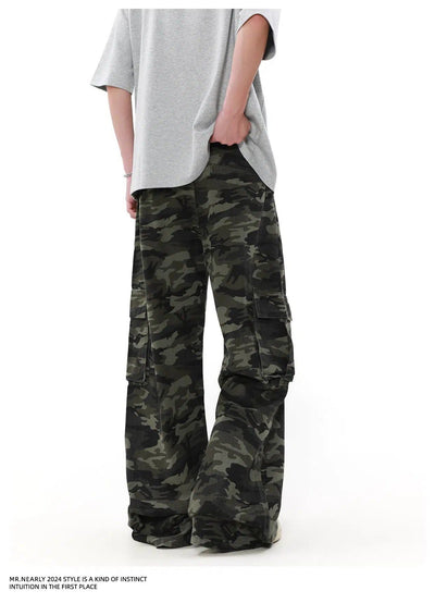 Camo Print Flap Pocket Cargo Pants Korean Street Fashion Pants By Mr Nearly Shop Online at OH Vault