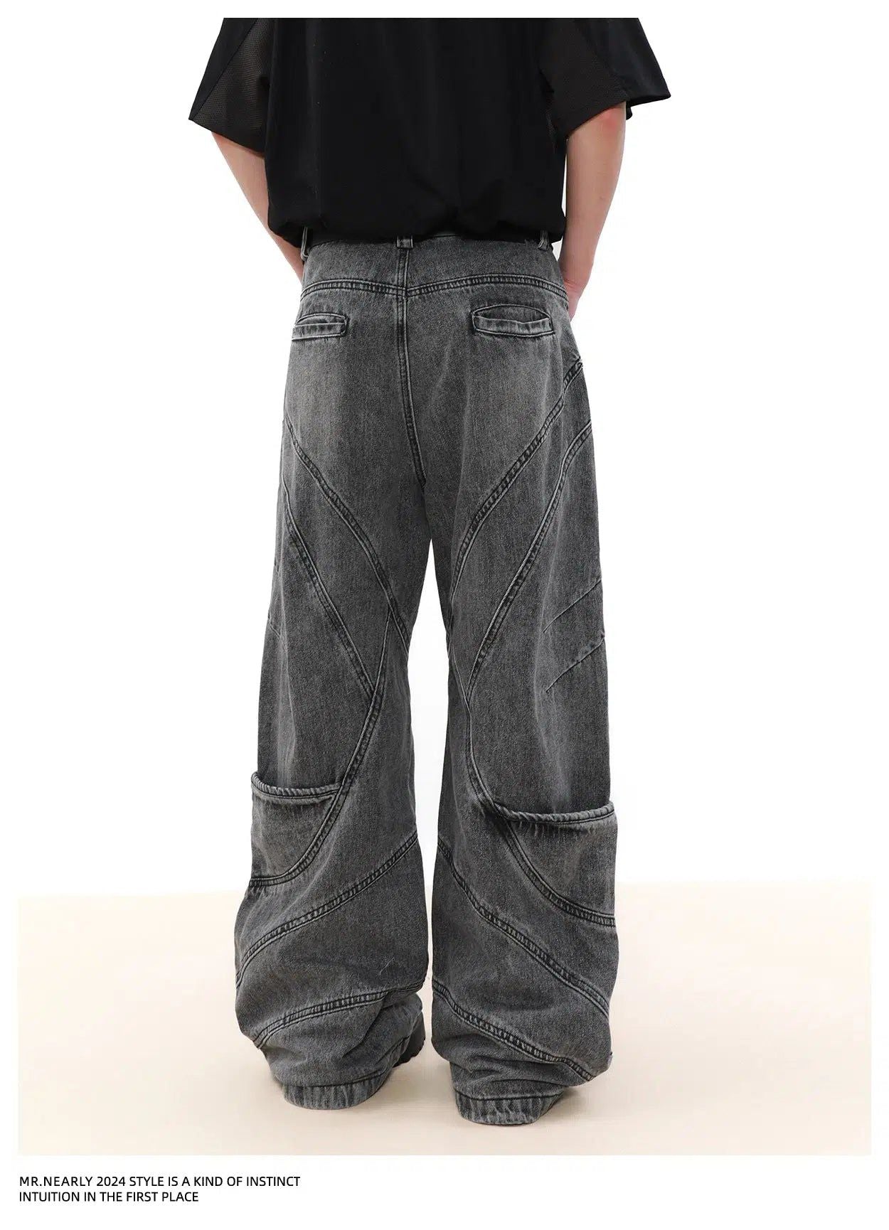 Baggy Washed Jeans Korean Street Fashion Jeans By Mr Nearly Shop Online at OH Vault