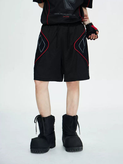 Racing Style Drawstring Shorts Korean Street Fashion Shorts By PeopleStyle Shop Online at OH Vault