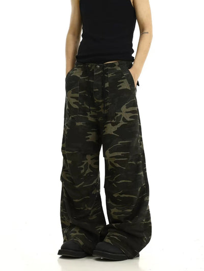 Wide Side Pockets Camouflage Pants Korean Street Fashion Pants By MEBXX Shop Online at OH Vault