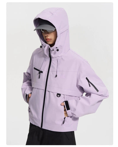 Waterproof Mountaineering Hooded Short & Long Jacket Set Korean Street Fashion Clothing Set By WORKSOUT Shop Online at OH Vault