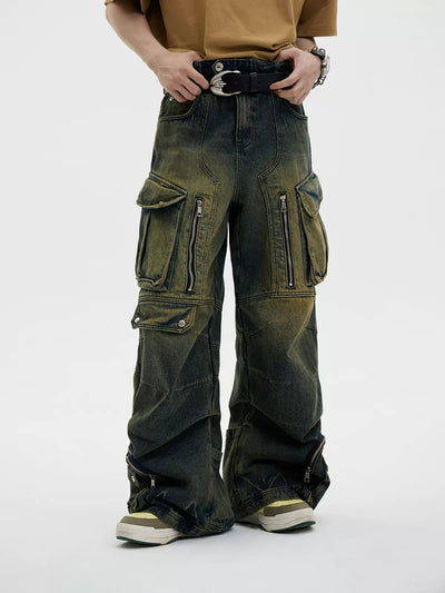 Cargo Style Workwear Jeans Korean Street Fashion Jeans By PeopleStyle Shop Online at OH Vault